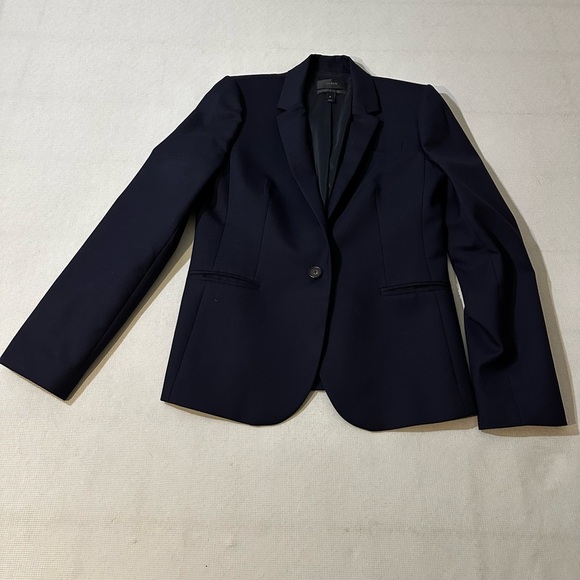 J.Crew Super 120s Wool Blazer Jacket Navy Classic Tailored Size 10 - Picture 3 of 6